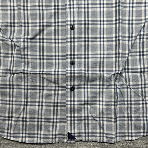 UNTUCKit MacMurray Shirt Mens XLT Tall Slim Blue Short Sleeve Button Up Cotton - Picture 2 of 9